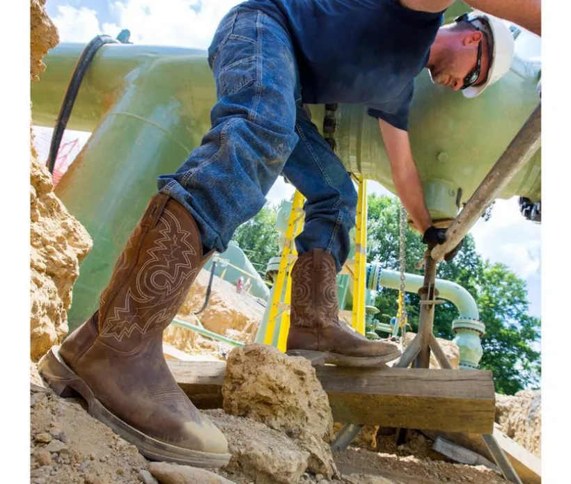 Men's Durango 12" Rebel Steel Toe Pull-On Western Work Boots