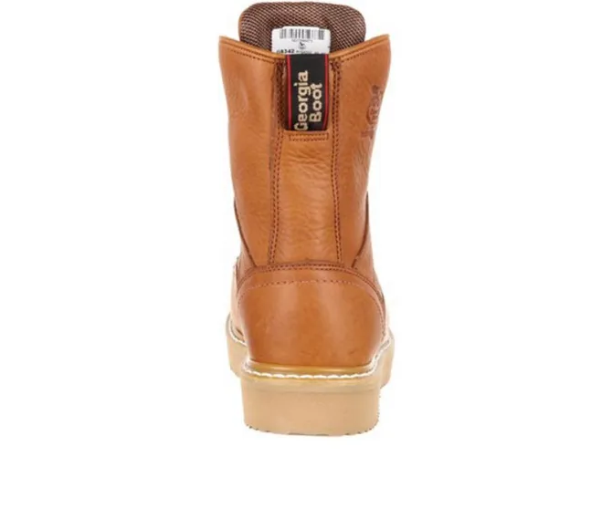 Men's Georgia Boot 8" Wedge Steel Toe Work Boots