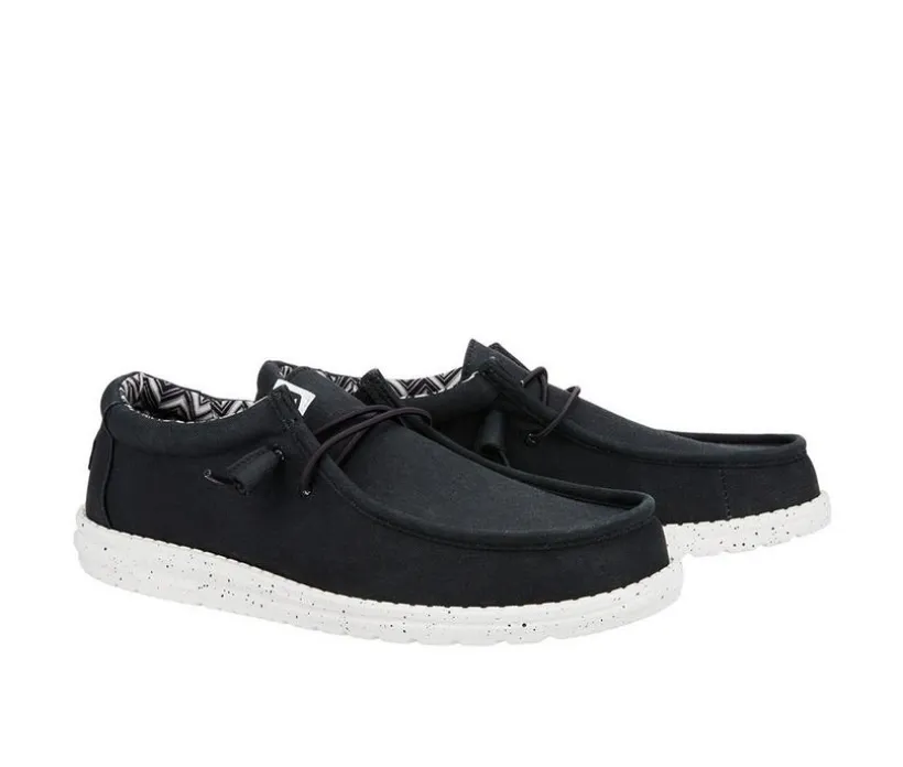 Men's HEYDUDE Wally Stretch Canvas Wide Boat Shoes