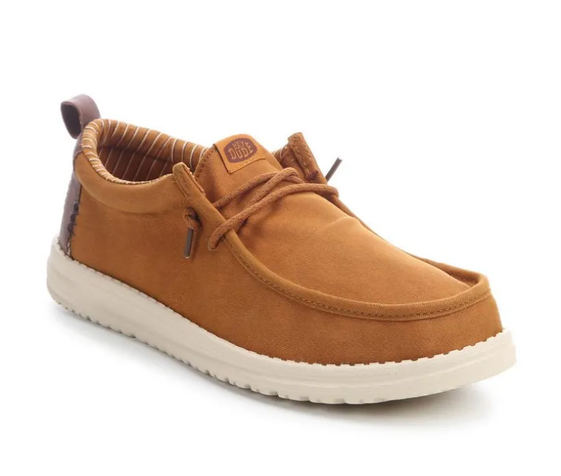 Men's HEYDUDE Wally Vintage Classic Black Casual Shoes