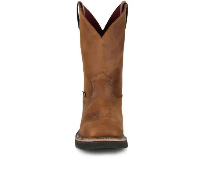 Men's Justin Boots Ames WP Steel Toe Cowboy Boots