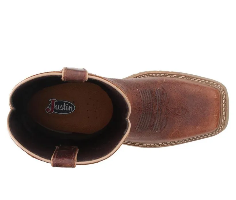 Men's Justin Boots Daywork Pecan ST Cowboy Boots