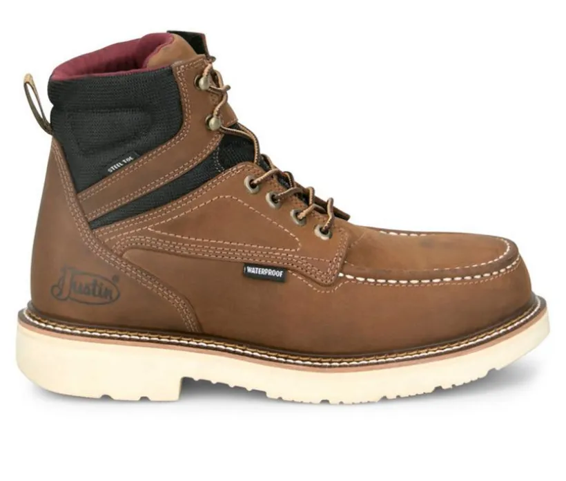 Men's Justin Boots Hardwire 90 Heel Steel Toe Boots Work Boots