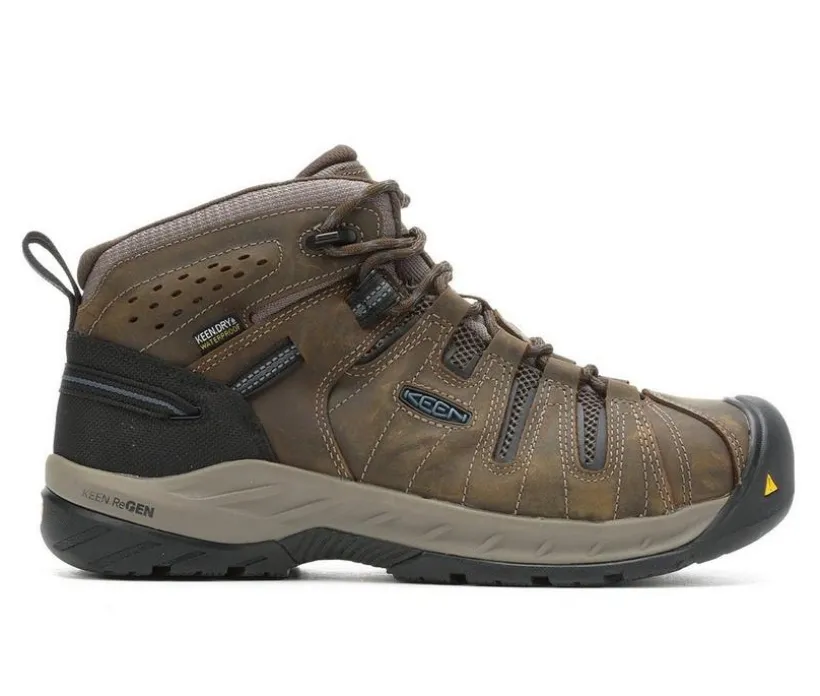 Men's KEEN Utility Flint II Mid Waterproof Steel Toe Work Boots