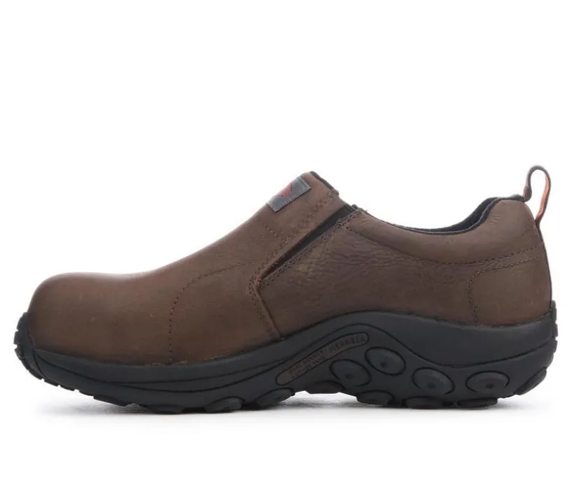 Men's Merrell Work Jungle Moc Leather Composite Toe Work Shoes