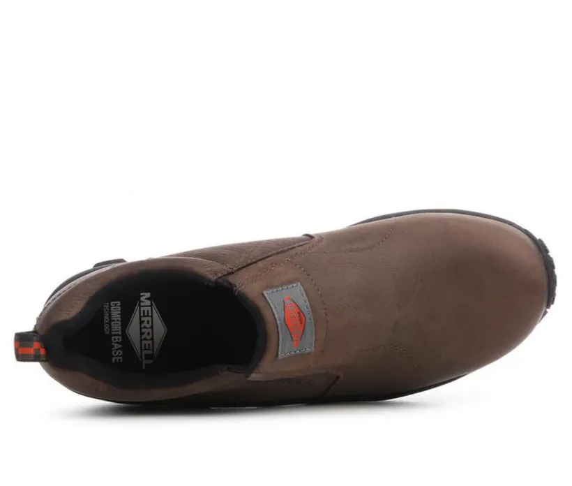 Men's Merrell Work Jungle Moc Leather Composite Toe Work Shoes