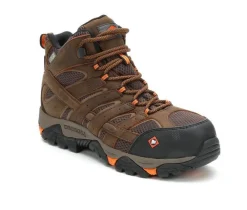 Men's Merrell Work Moab Vertex Mid Waterproof Comp Toe Work Boots