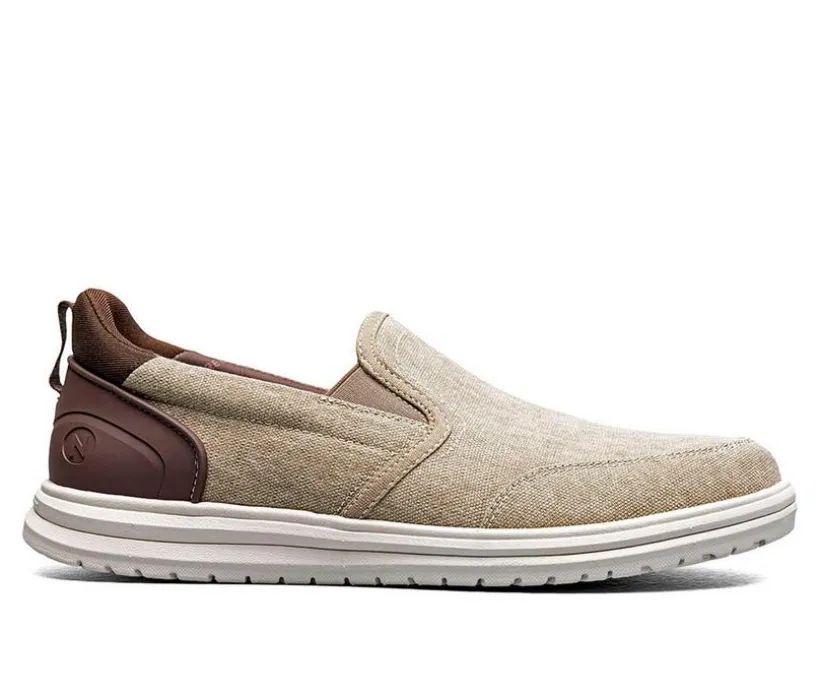 Men's Nunn Bush Brew City Canvas EZ Moc Toe Slip On Slip-On Shoes