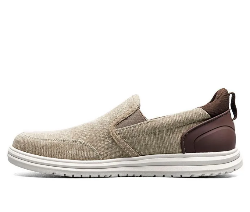 Men's Nunn Bush Brew City Canvas EZ Moc Toe Slip On Slip-On Shoes