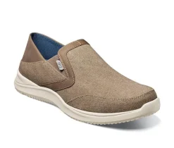 Men's Nunn Bush Conway EZ Canvas Moc Toe Slip On Shoes
