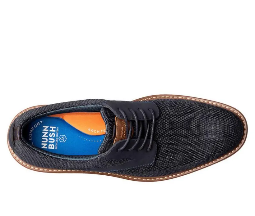 Men's Nunn Bush Griff Knit Plain Toe Oxford Casual Oxfords