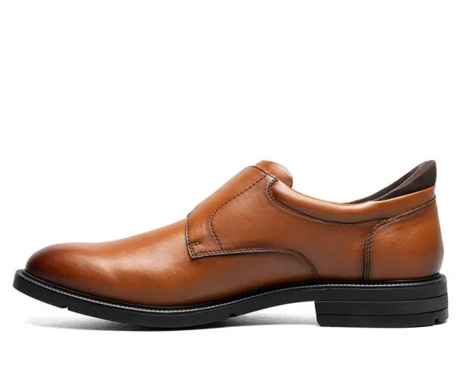 Men's Nunn Bush Kore EZ Hero Plain Toe Monk Strap Oxfords
