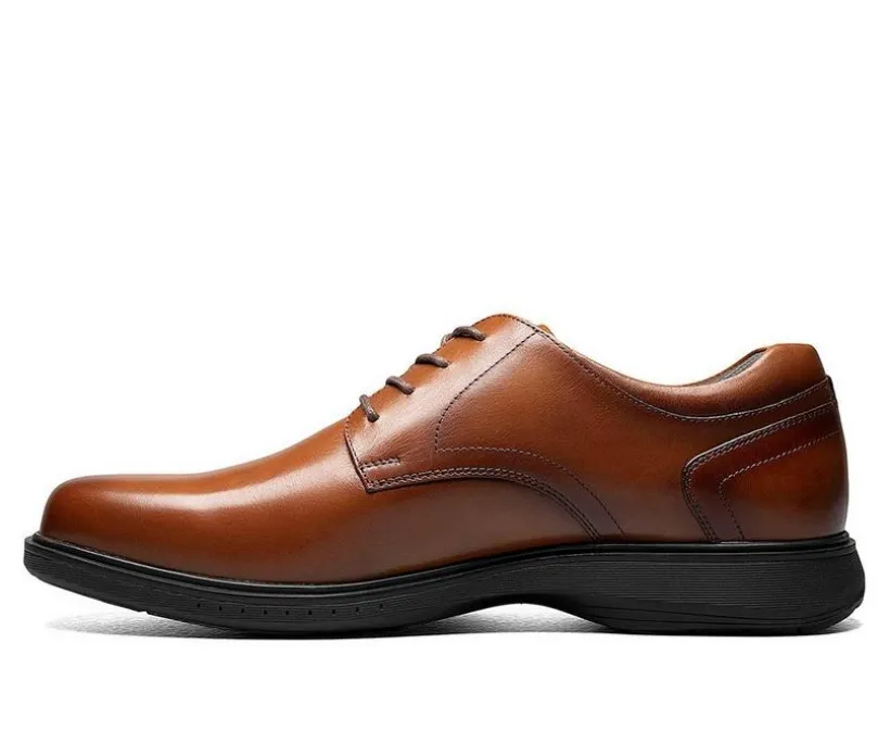 Men's Nunn Bush Kore Pro Plain Toe Slip-Resistant Oxfords