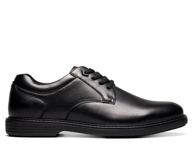 Men's Nunn Bush Wade Plain Toe Slip Resistant Work Oxfords