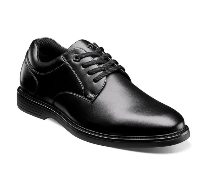 Men's Nunn Bush Wade Plain Toe Slip Resistant Work Oxfords