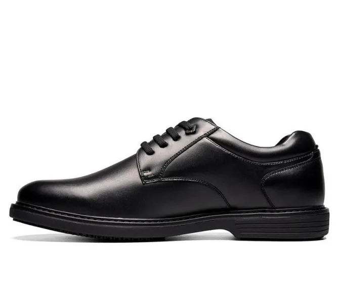 Men's Nunn Bush Wade Plain Toe Slip Resistant Work Oxfords