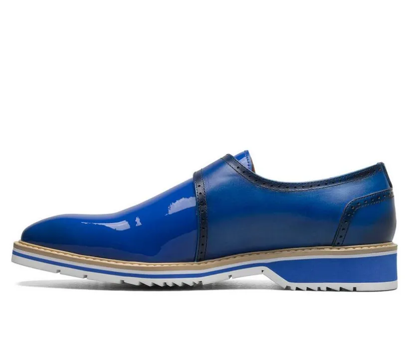 Men's Stacy Adams Bartram Plain Toe Monk Strap Dress Shoes