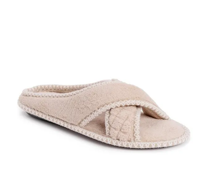 MUK LUKS Ada Micro Chenille Criss Cross Slippers