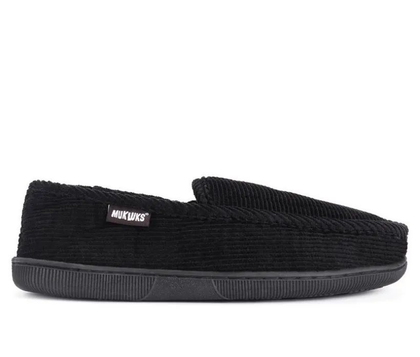 MUK LUKS Cordurory Moccasin with Flannel Lining Slippers
