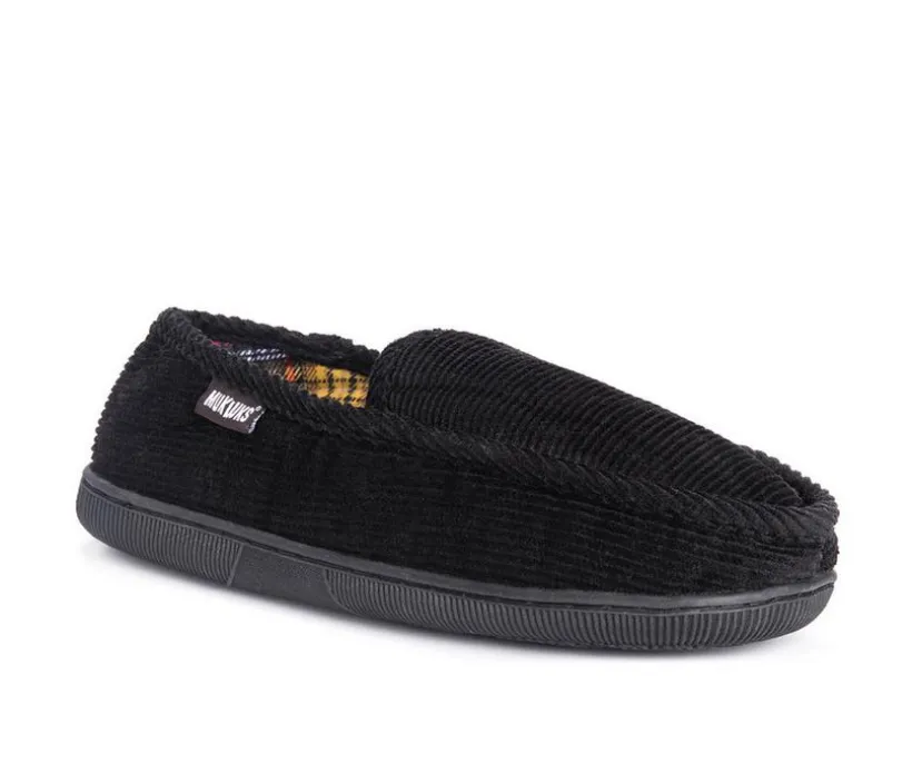 MUK LUKS Cordurory Moccasin with Flannel Lining Slippers