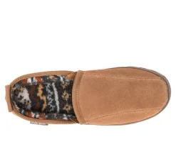 MUK LUKS Eric Printed Berber Suede Slippers