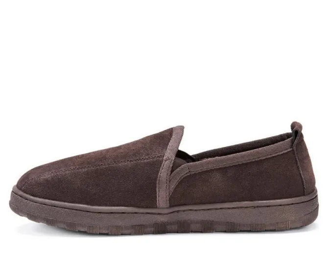 MUK LUKS Eric Printed Berber Suede Slippers
