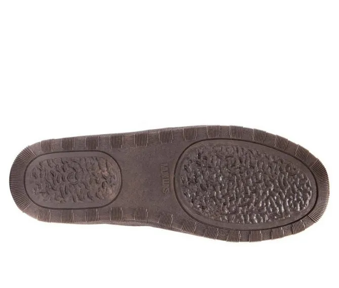 MUK LUKS Eric Printed Berber Suede Slippers