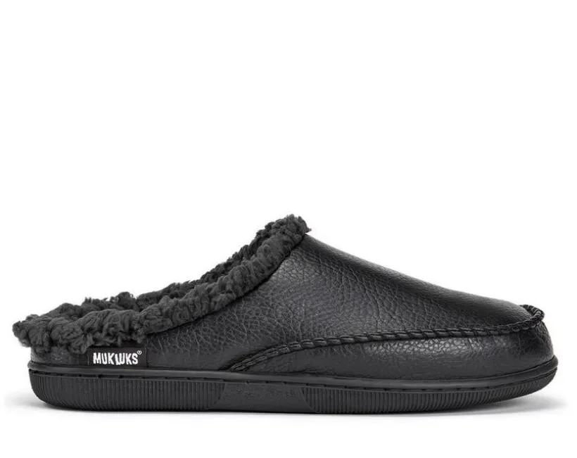 MUK LUKS Men's Faux Leather Clog Slippers