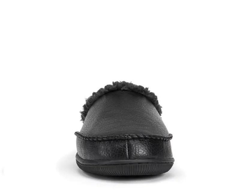 MUK LUKS Men's Faux Leather Clog Slippers