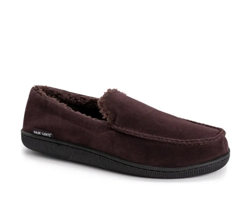MUK LUKS Men's Fuax Suede Moccasin Slippers