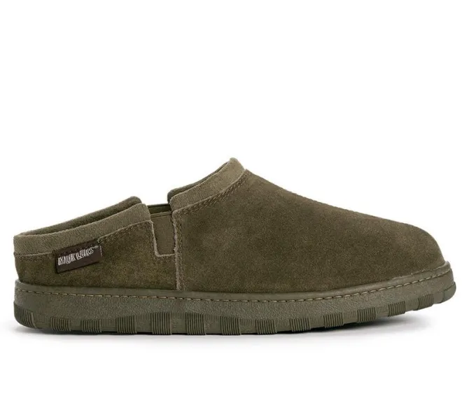 MUK LUKS Men's Matt Printed Berber Suede Clog Slippers