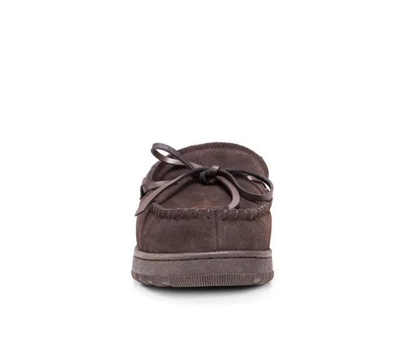MUK LUKS Men's Paul Printed Berber Suede Moccasins