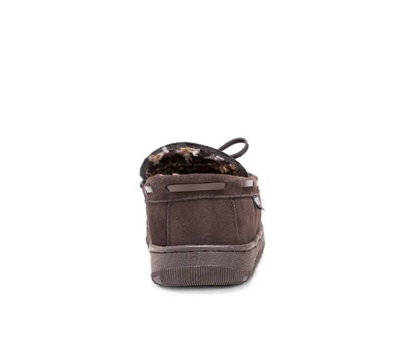 MUK LUKS Men's Paul Printed Berber Suede Moccasins