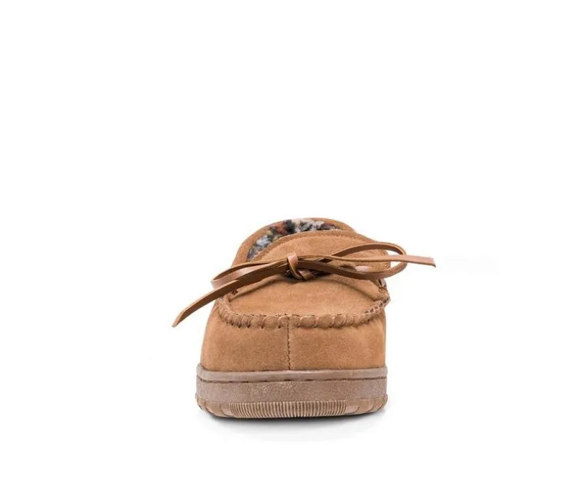 MUK LUKS Men's Paul Printed Berber Suede Moccasins