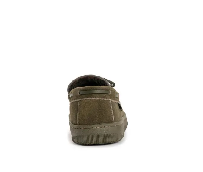 MUK LUKS Men's Paul Printed Berber Suede Moccasins