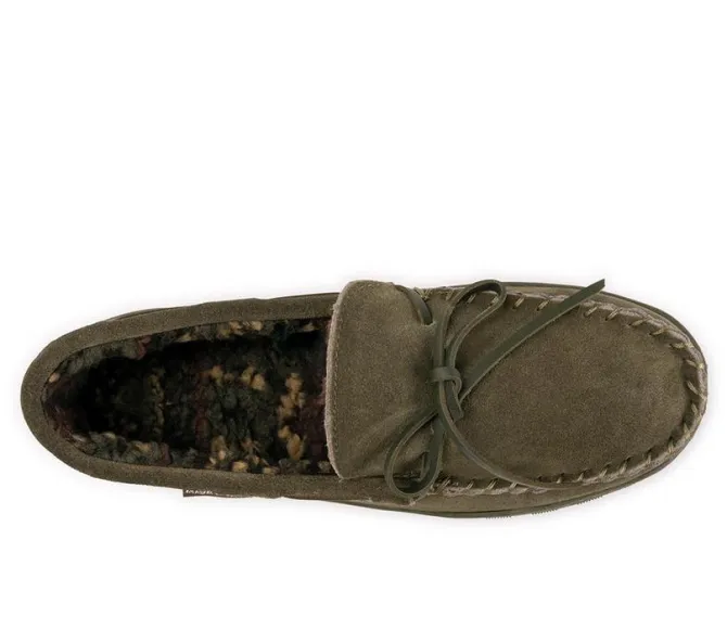 MUK LUKS Men's Paul Printed Berber Suede Moccasins