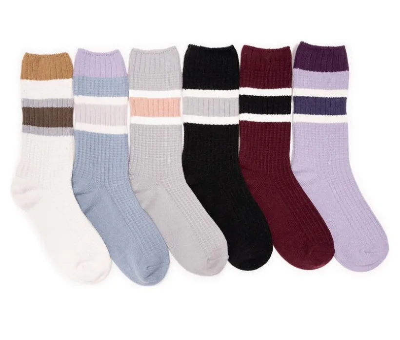 MUK LUKS Microfiber Boot Socks 6 Pack Socks