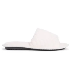 MUK LUKS Sally Micro Chenille Open Toe Scuff Slippers