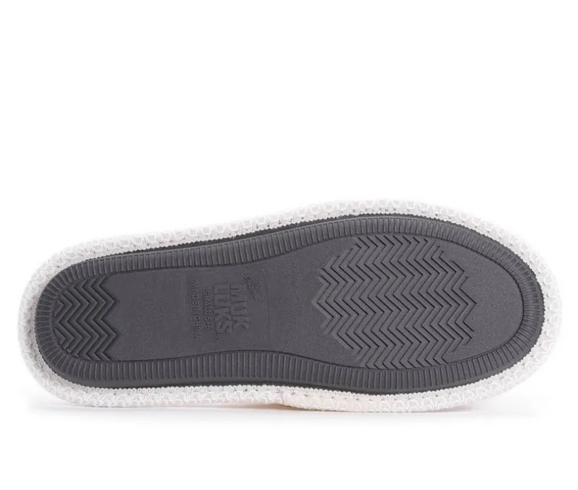 MUK LUKS Sally Micro Chenille Open Toe Scuff Slippers