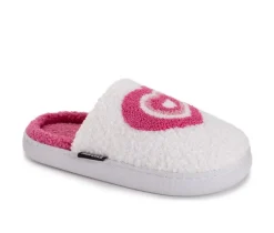 MUK LUKS Women's Sherpa Scuff W/Pink Heart Slippers