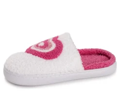 MUK LUKS Women's Sherpa Scuff W/Pink Heart Slippers