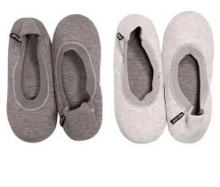 MUK LUKS Women's Travel Ballerina 2 Pack Slippers