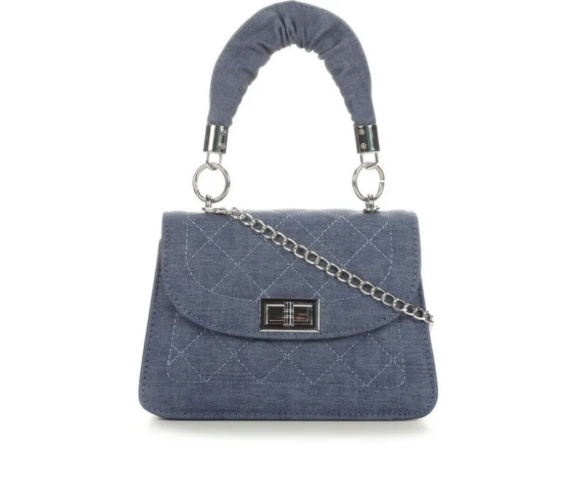 Olivia Miller Denim Quilted Crossbody Handbag