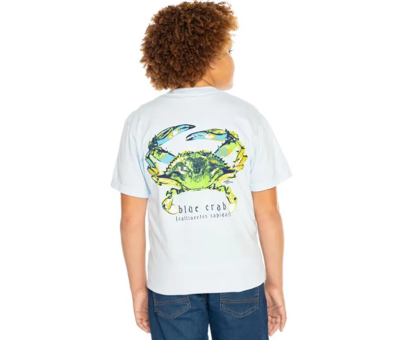 PHINS Blue Crab Chambray Short Sleeve Tee