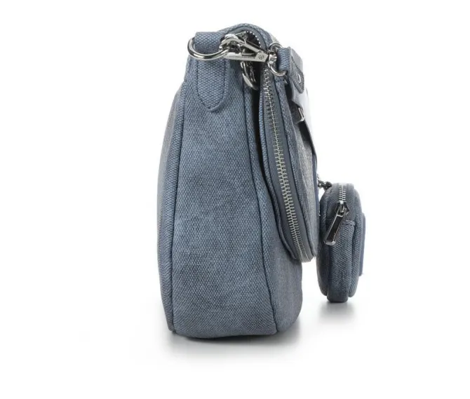 Sam & Libby Denim Crescent Shoulder Handbag