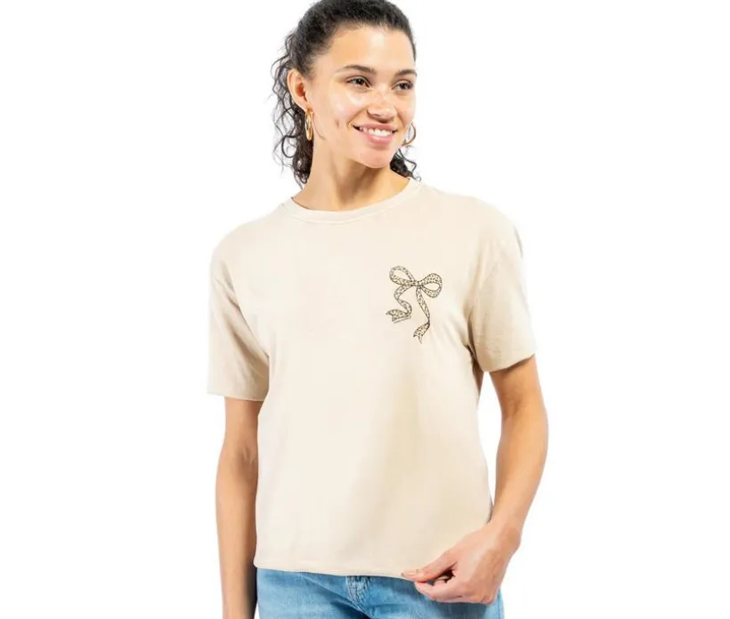 Simply Southern Leopard Bow Short Sleeve Tee