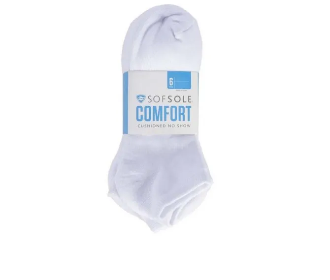 Sof Sole Adult 6 Pair No Show