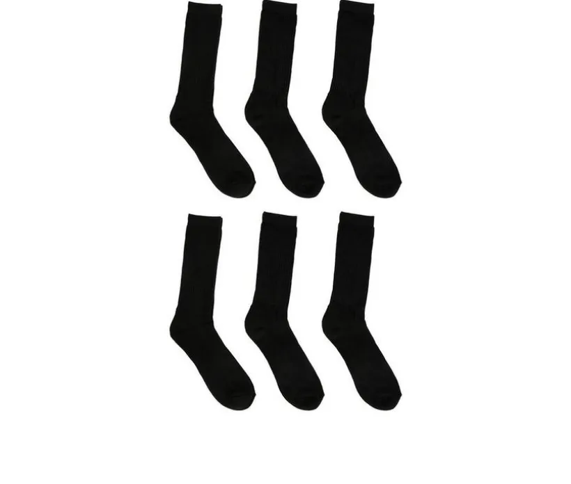 Sof Sole 6 Pair Comfort Cushioned Crew Socks
