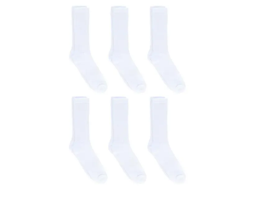 Sof Sole 6 Pair Comfort Cushioned Crew Socks