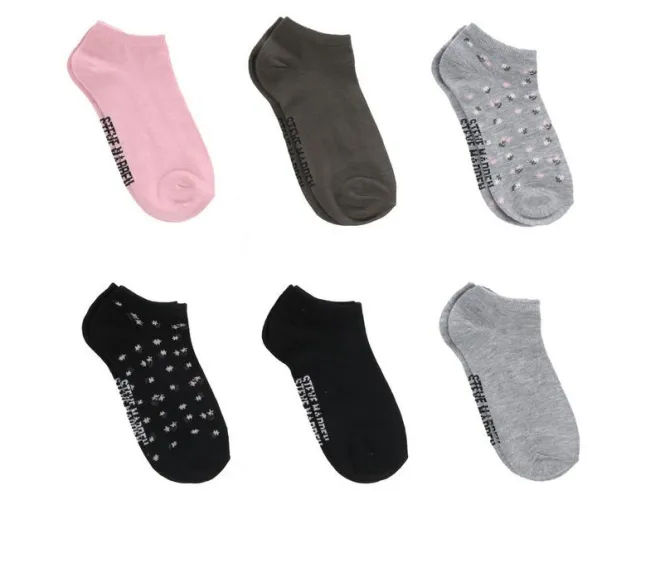 Steve Madden 6 Pack DItsy Floral Low Cut Socks